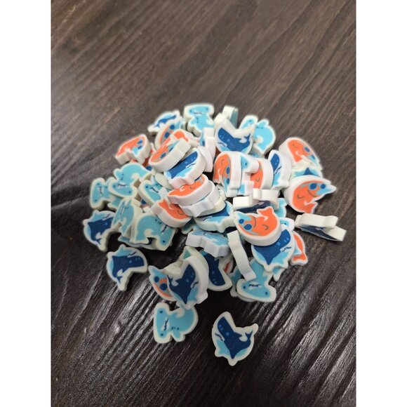 Mini Sharks Erasers - 60 Pcs Teacher Supply Math Counters Cute Ocean Theme Class - Picture 4 of 4